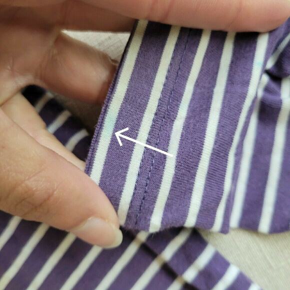 Mini Boden Purple Striped Start Print Tee - Picture 6 of 7